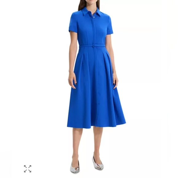 Theory Tailored Short Sleeve Shirtdress - Picture 5 of 5